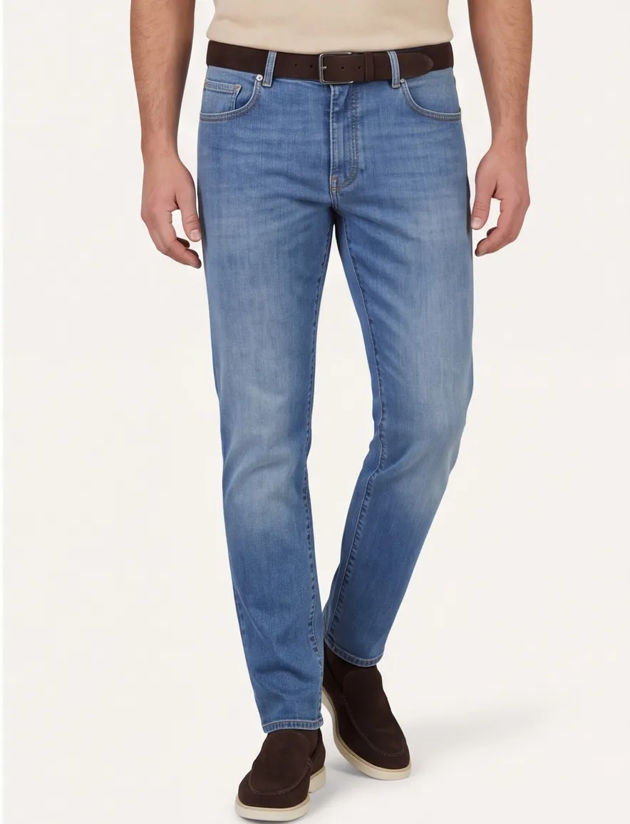 Barmas 5 pocket jeans donkerblauw