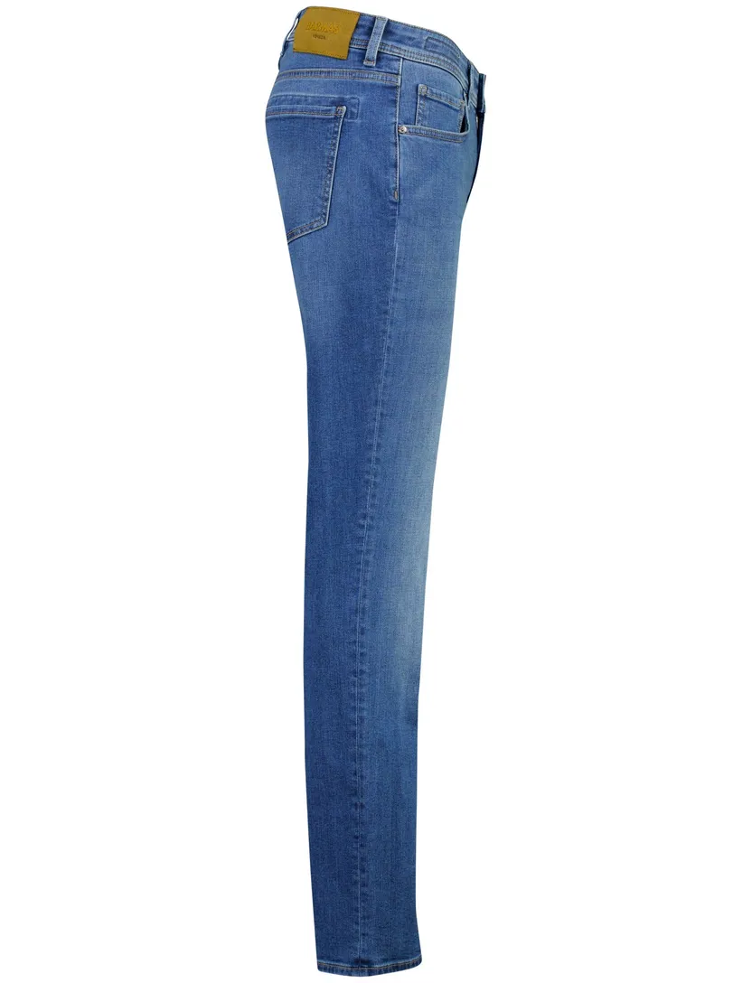 Blauwe jeans Barmas Dean zonder omslag katoen