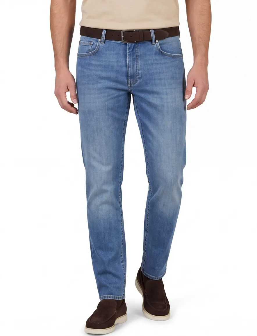 Barmas 5 pocket jeans donkerblauw