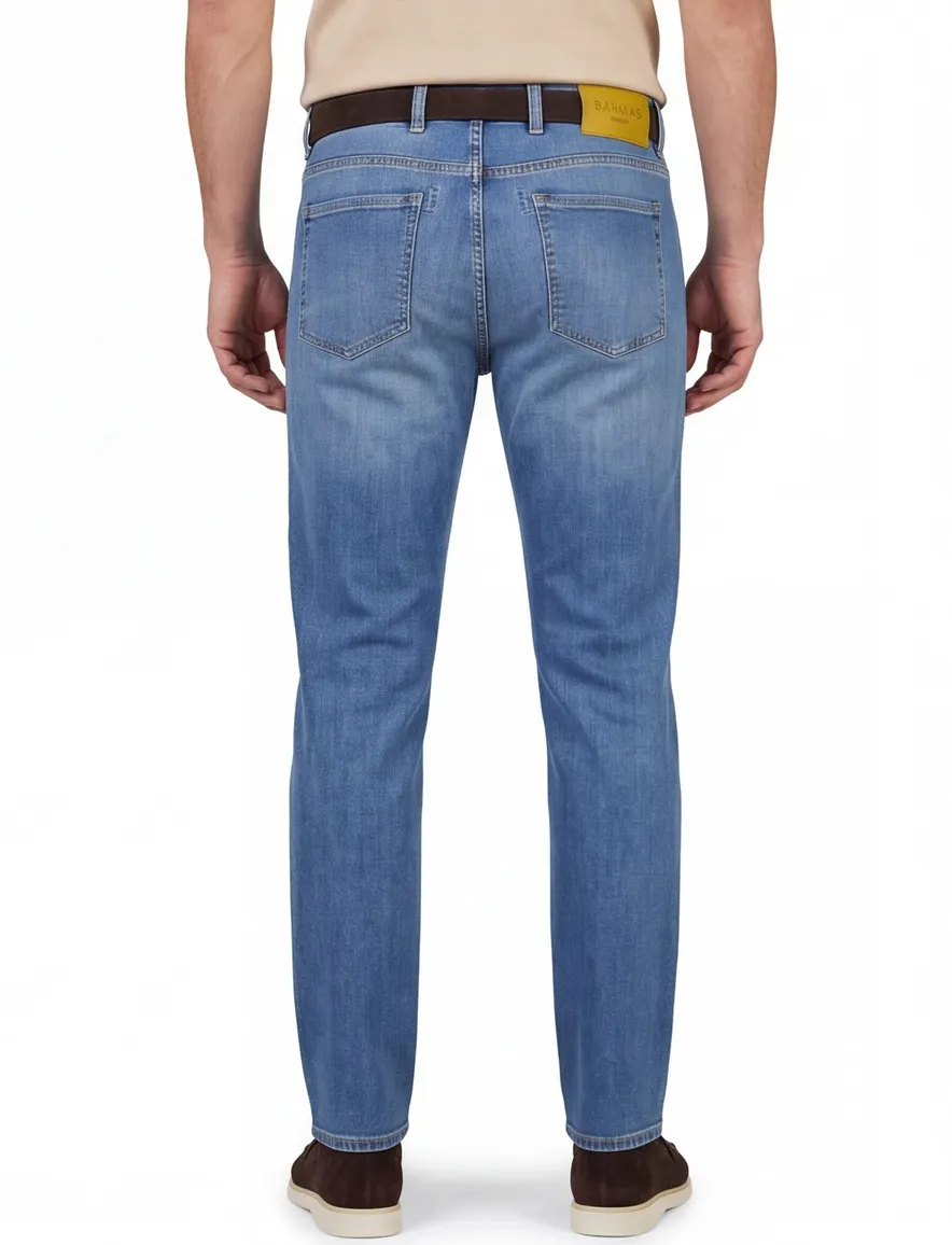 Barmas 5 pocket jeans donkerblauw