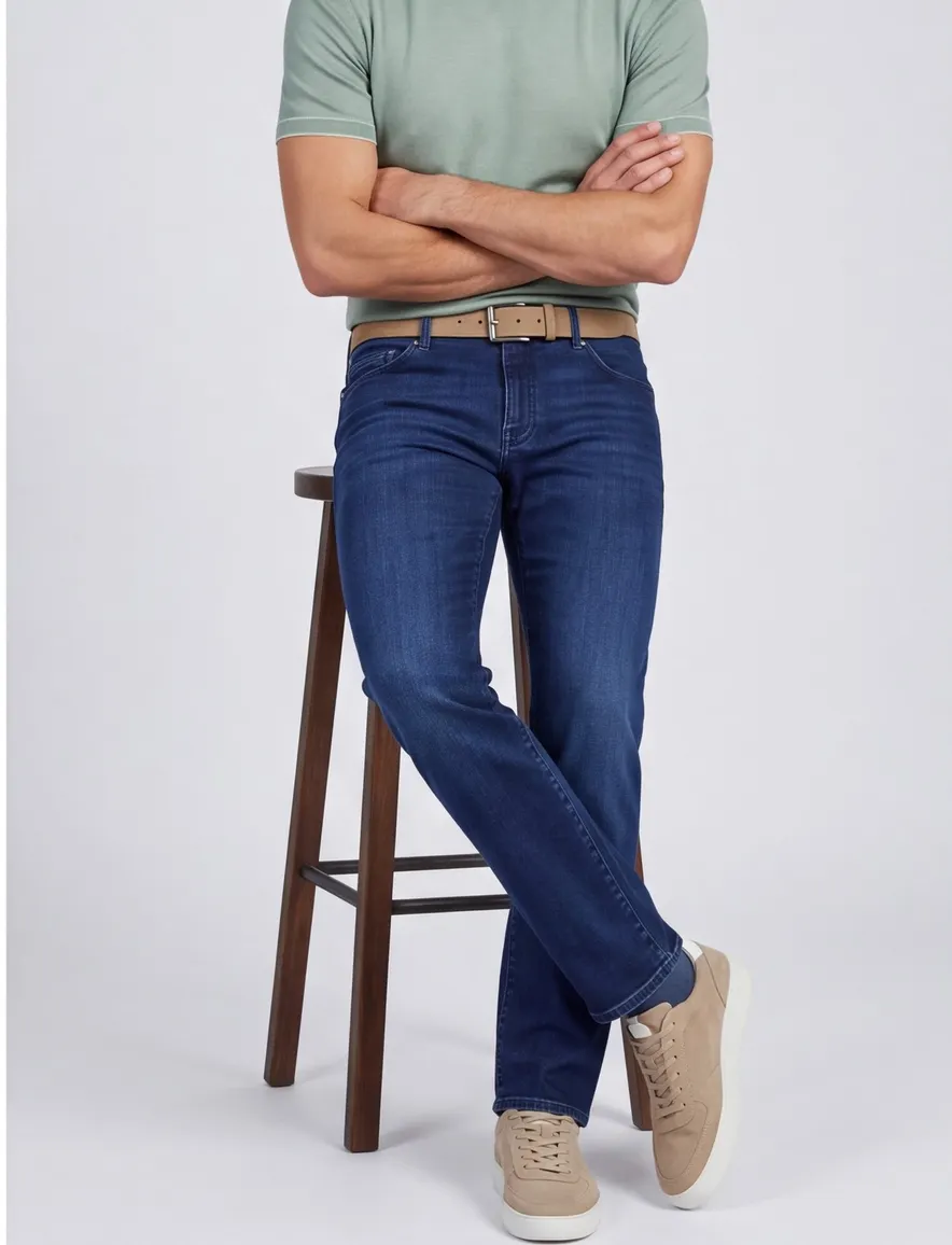 Barmas 5 pocket jeans donkerblauw
