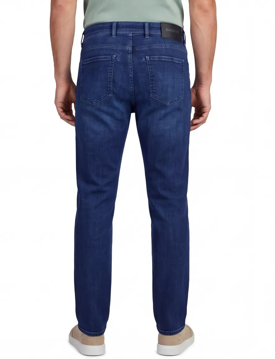 Barmas 5 pocket jeans donkerblauw