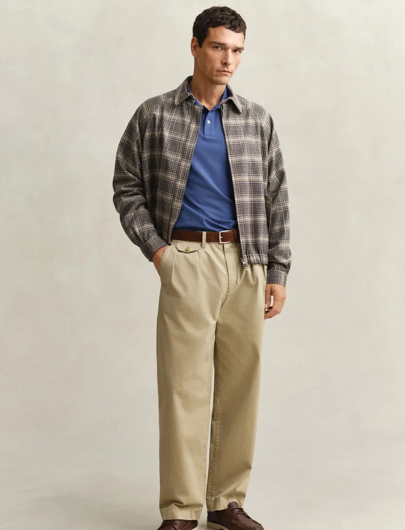 polo blauw Gant met lange mouw