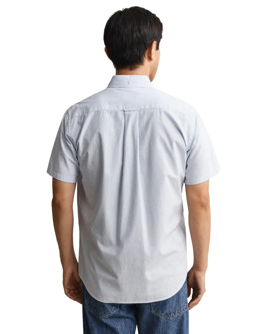 Gant overhemd blauwe ruitjes button down