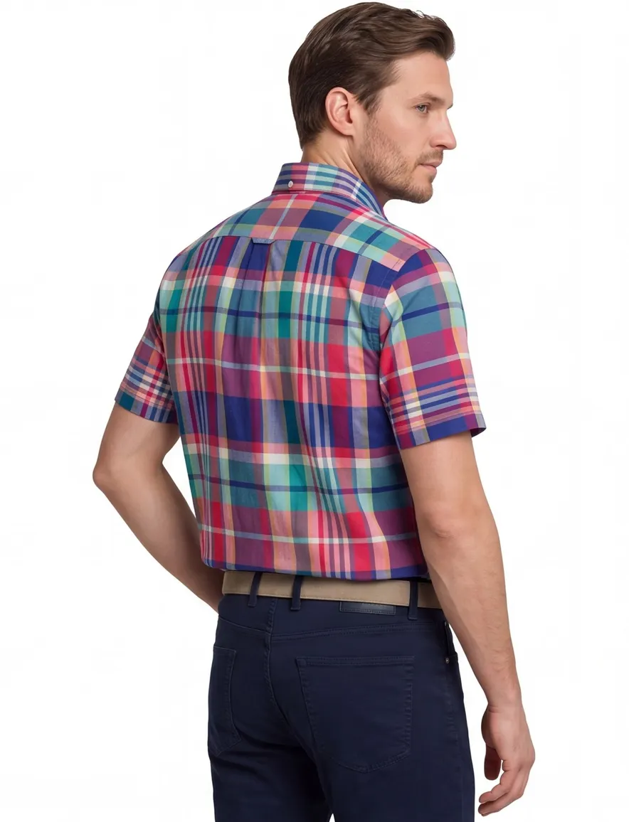 Gant regular fit overhemd korte mouw rood