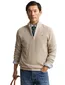 Gant trui beige half zip kraag lange mouw