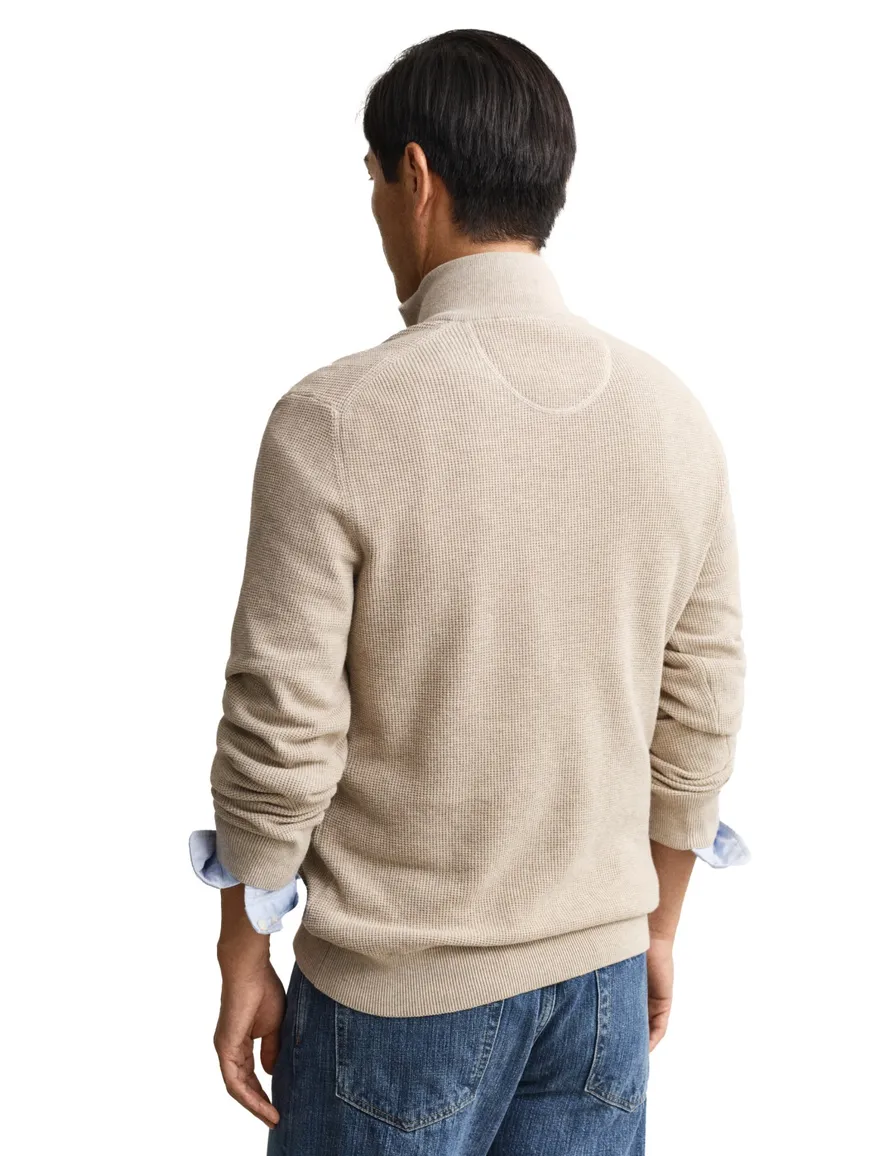 Gant trui beige half zip