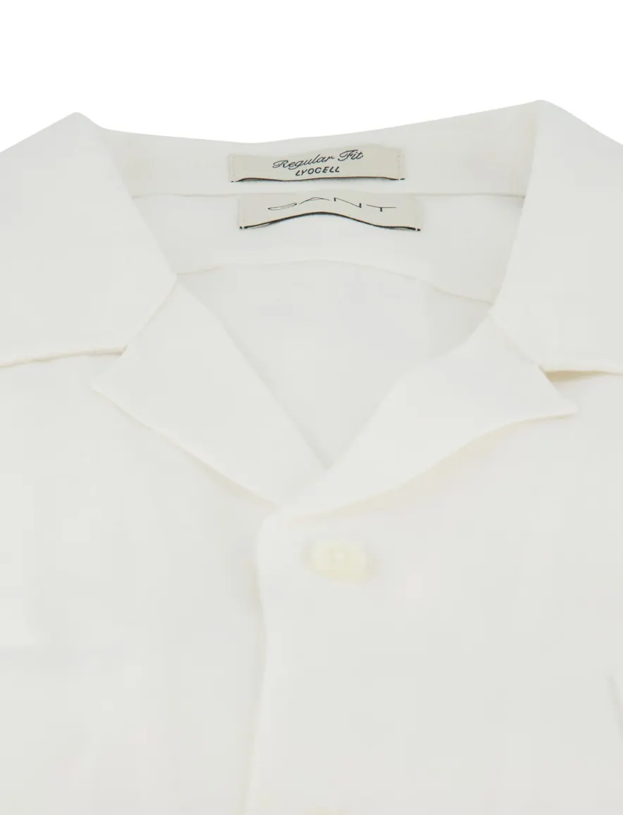 Gant overhemd casual korte mouw wit