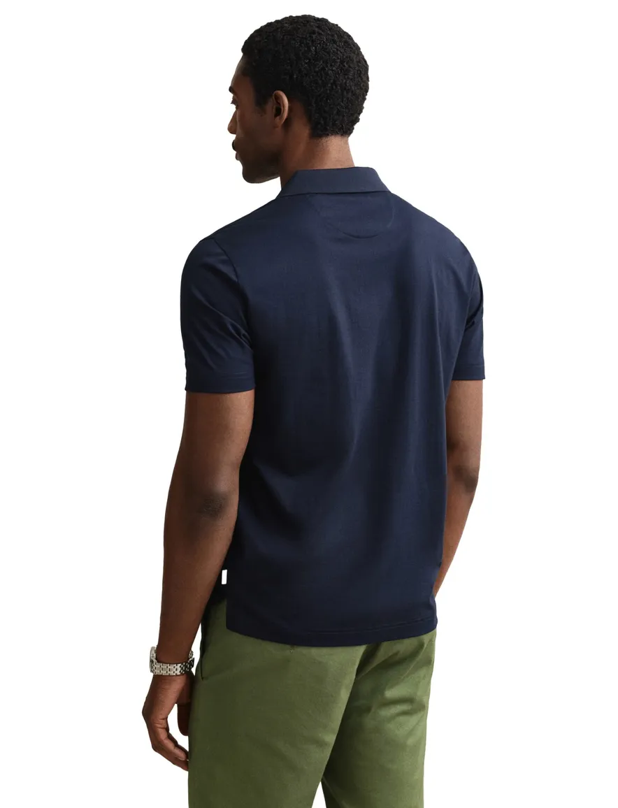 Gant polo donkerblauw katoen