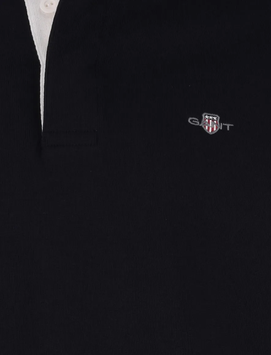 Gant trui rugby kraag donkerblauw