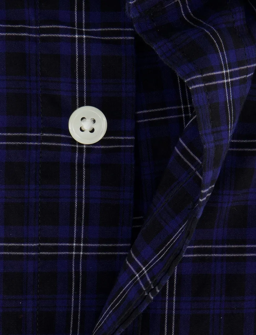 Gant overhemd donkerblauw geruit