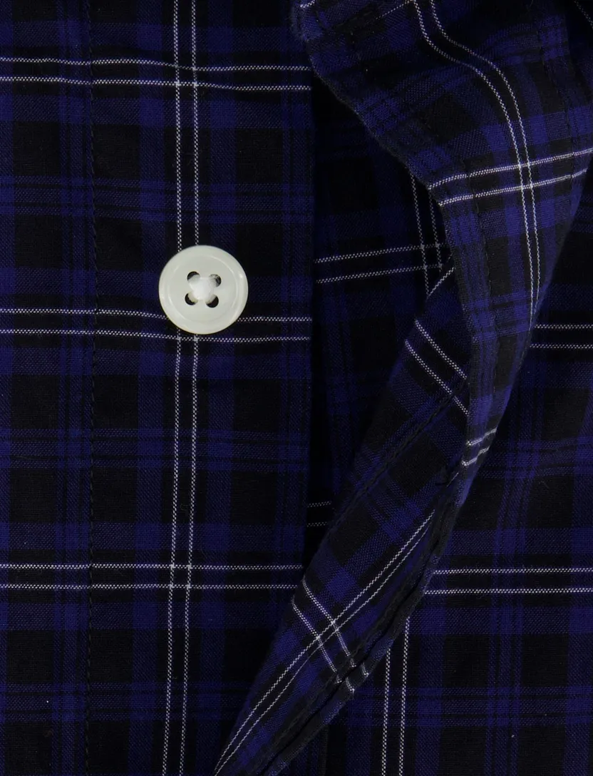 ruitjes overhemd donkerblauw button down Gant