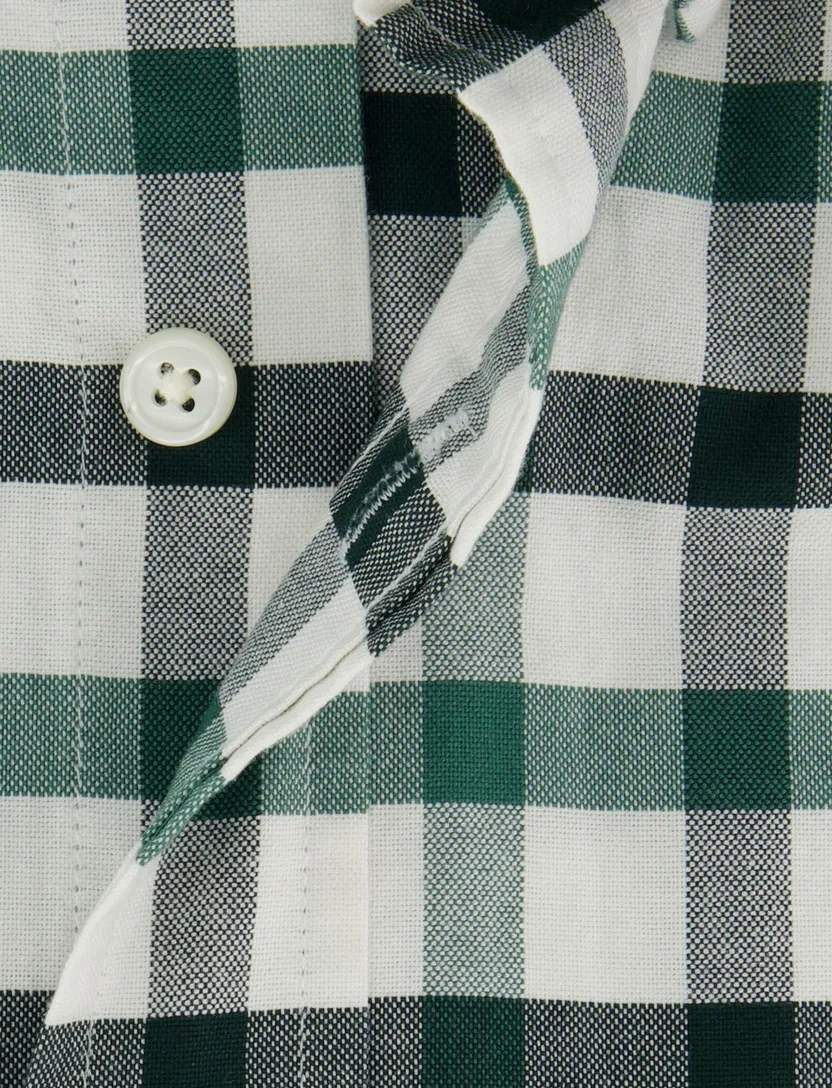 Gant overhemd ruitjes groen normale fit
