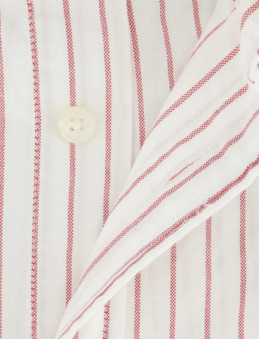 Gant overhemd wit roze gestreept