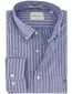 Blauw Gant overhemd wit gestreept Regular Fit