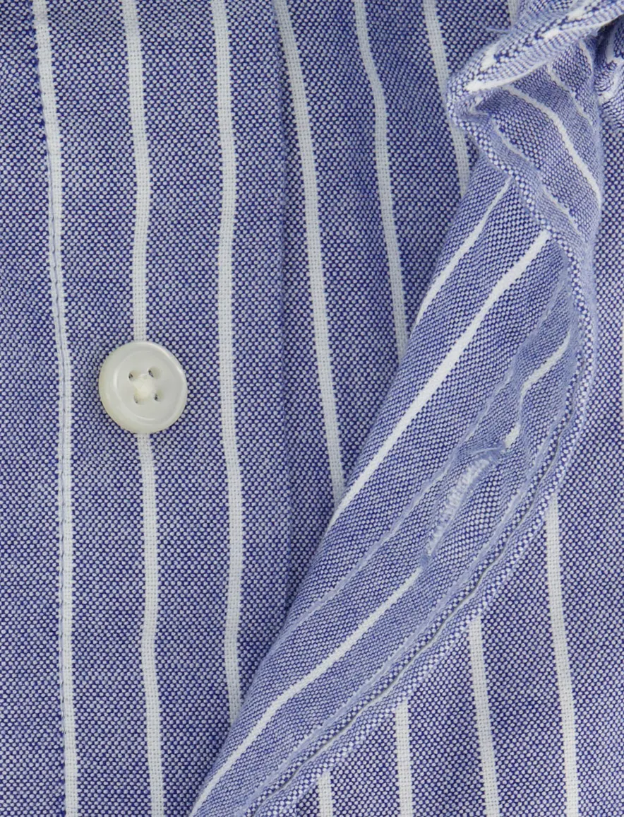 Gant overhemd blauw wit gestreept