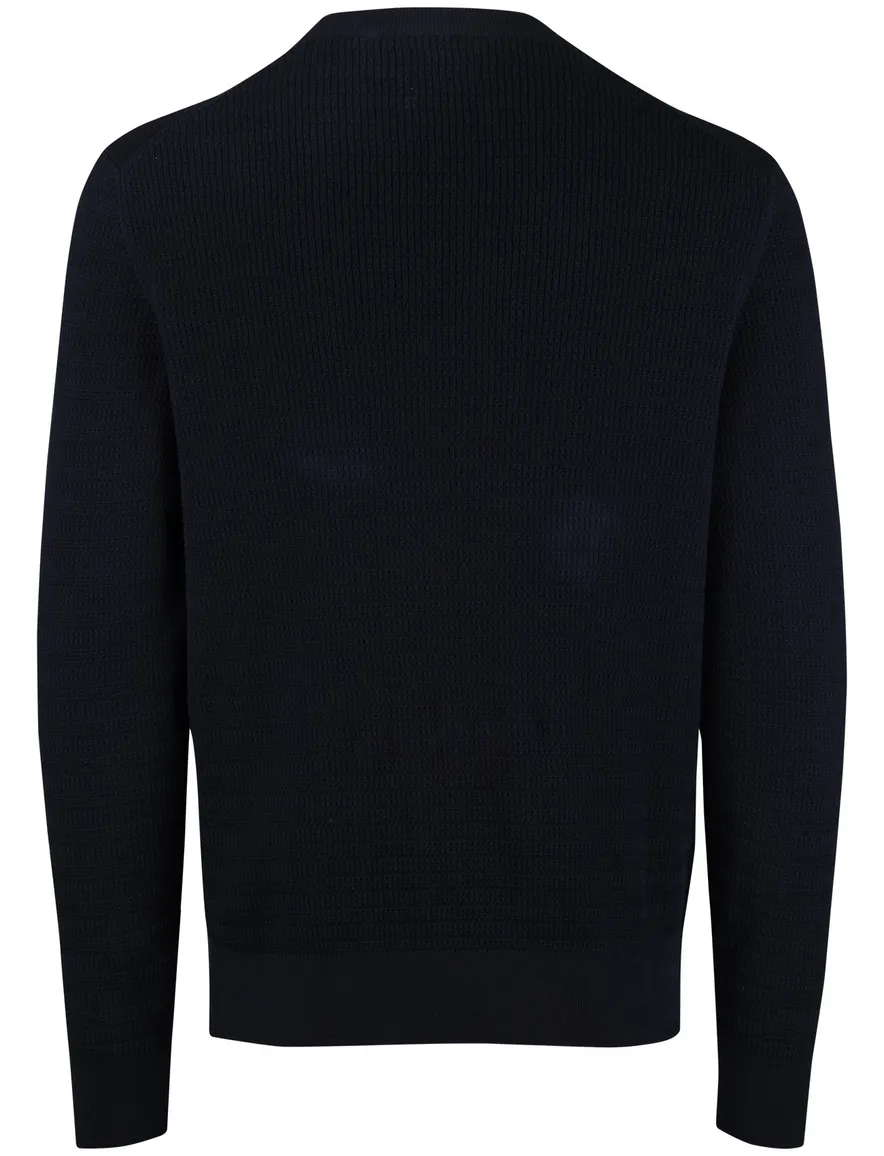 Gant trui navy ronde hals lange mouw