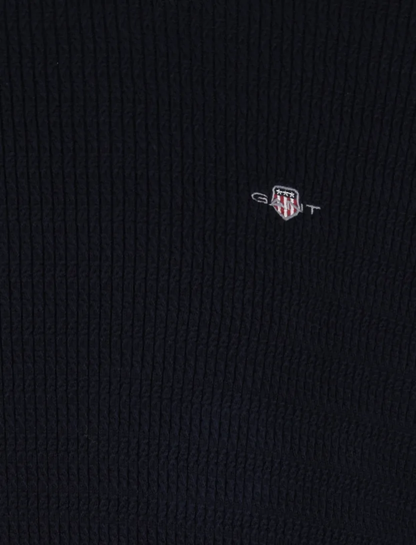 Gant trui navy lange mouw ronde hals