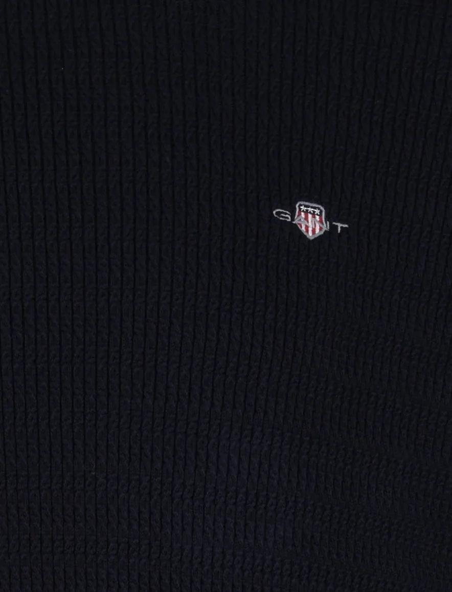 Gant trui navy ronde hals lange mouw