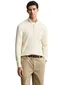 Trui Gant creme half zip lange mouw