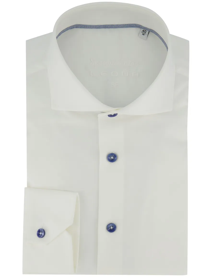 Ledub Shirt overhemd wit mouwlengte 7