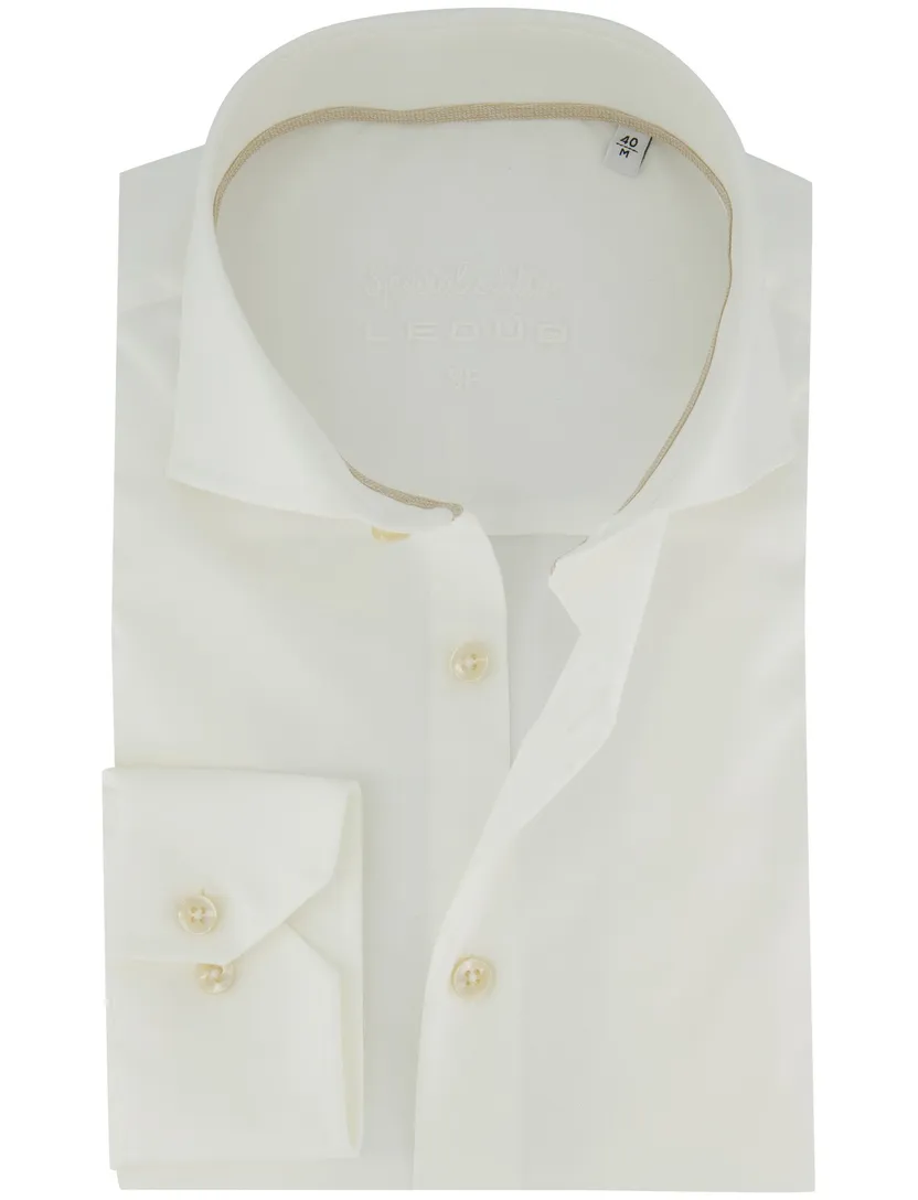 Slim Fit mouwlengte 7 overhemd wit