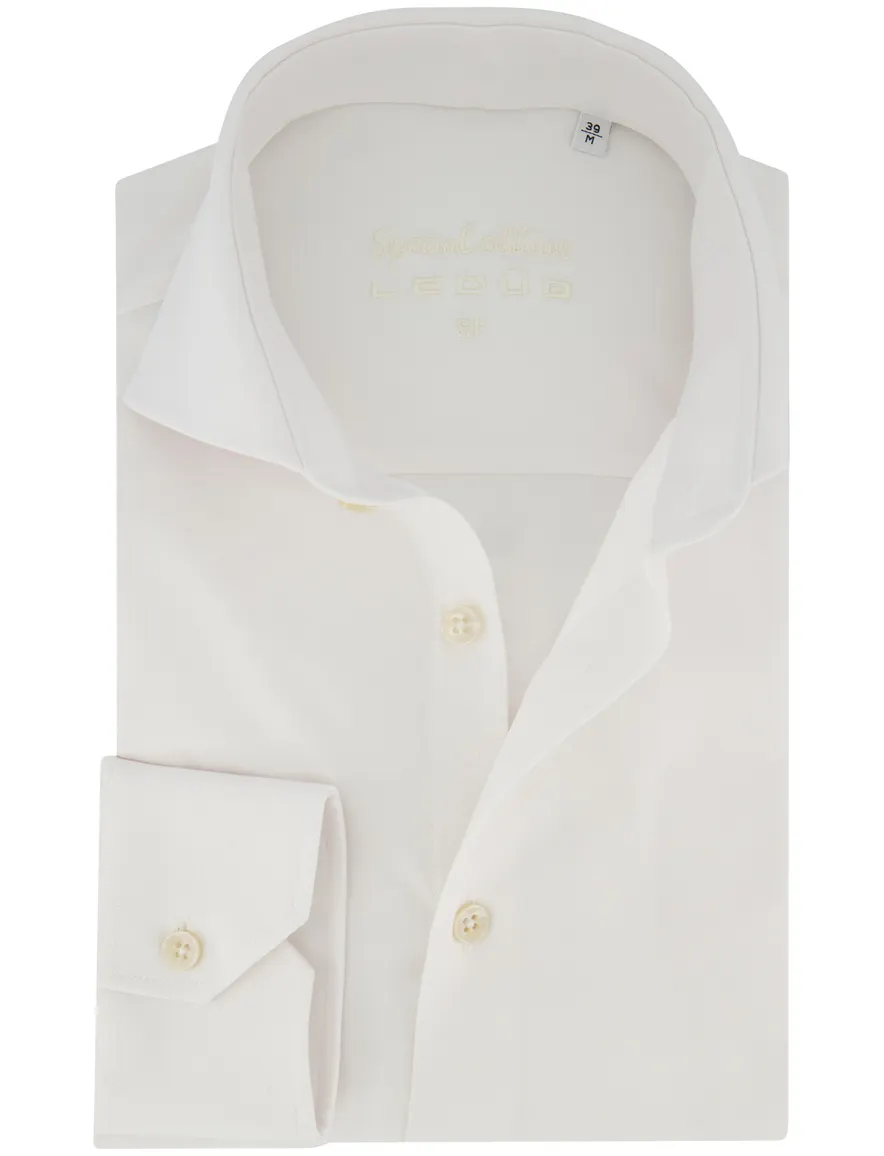 Ledub overhemd slim fit wit ml7