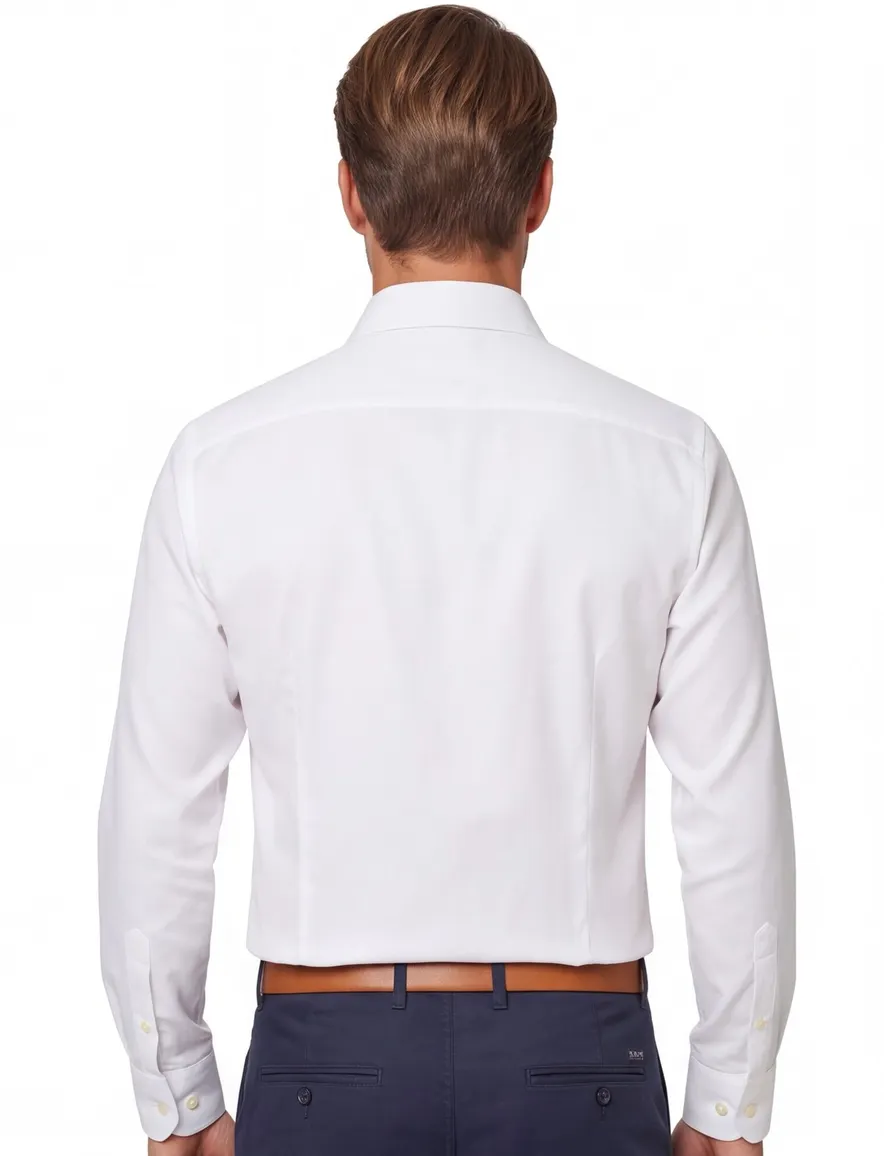 Ledub overhemd slim fit wit ml7