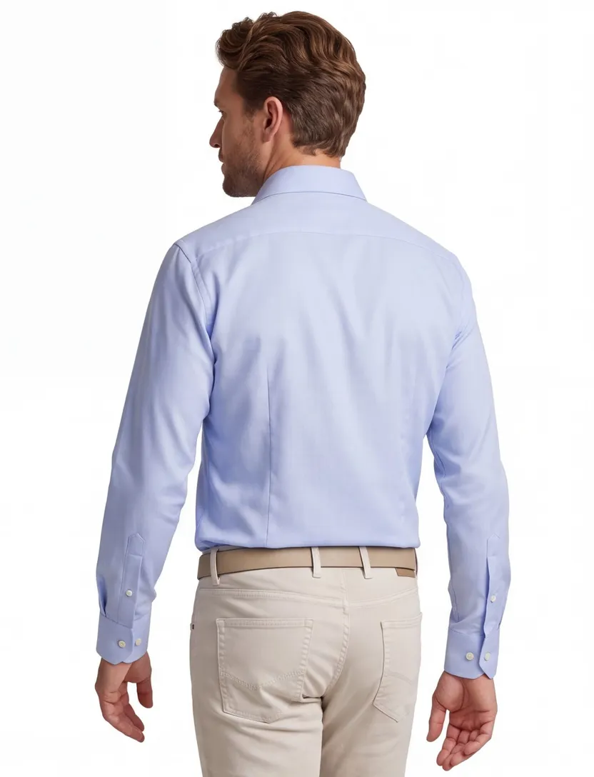 Overhemd John miller tailored fit lichtblauw