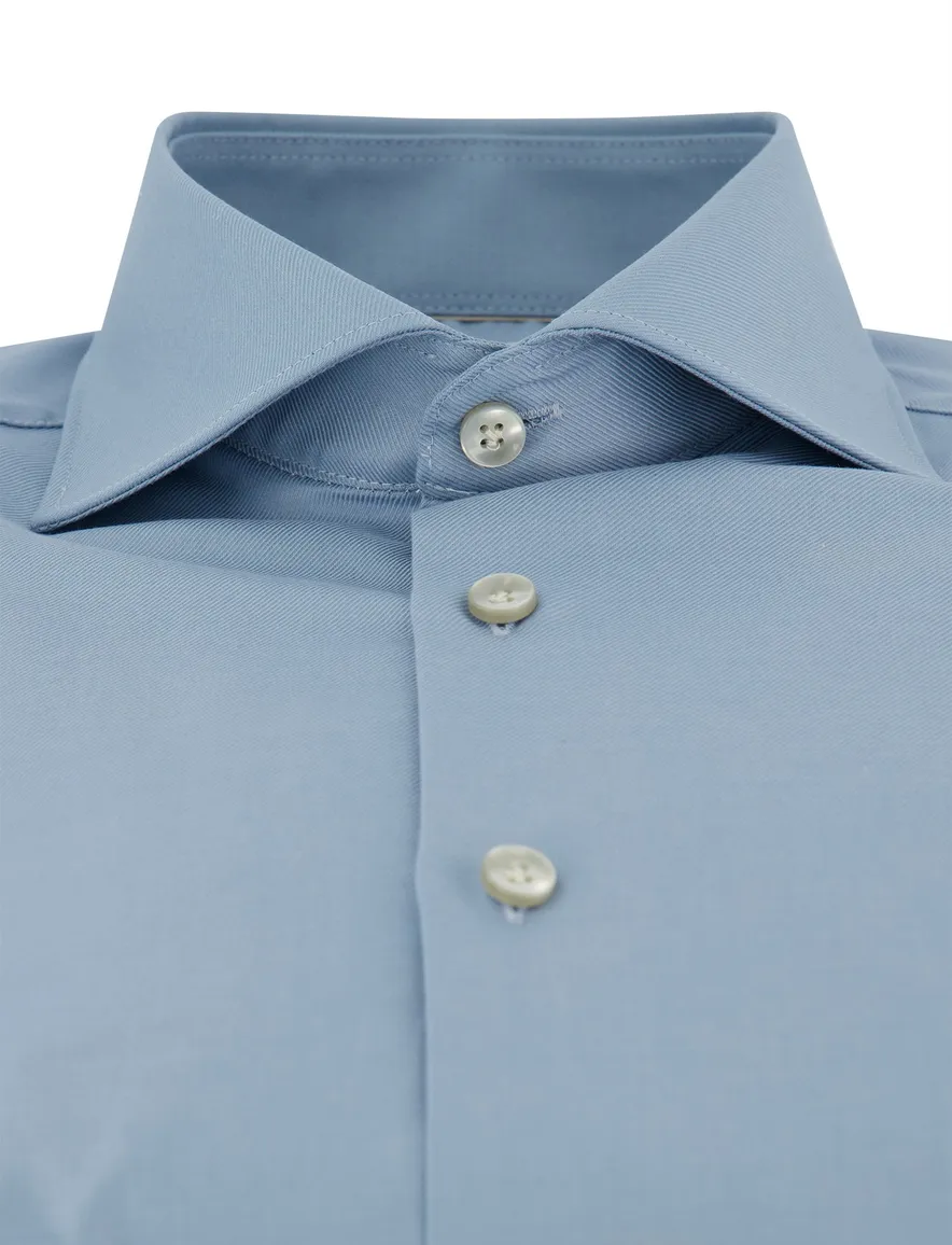 John Miller strijkvrij overhemd blauw mouwlengte 7