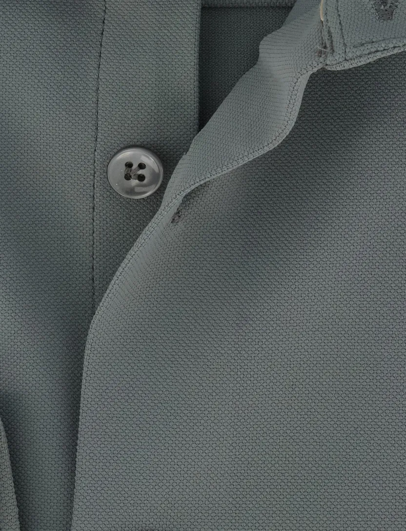 Overhemd groen John Miller hyperstretch mouwlengte 7 wide collar
