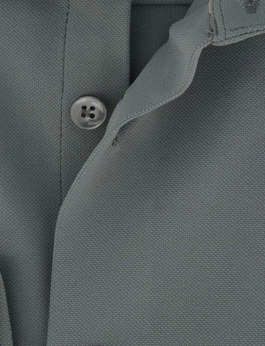 Slim fit Johhn Miller hyperstretch mouwlengte 7 groen overhemd