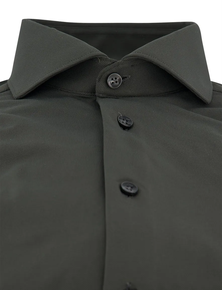 donkergroen overhemd John Miller slim fit