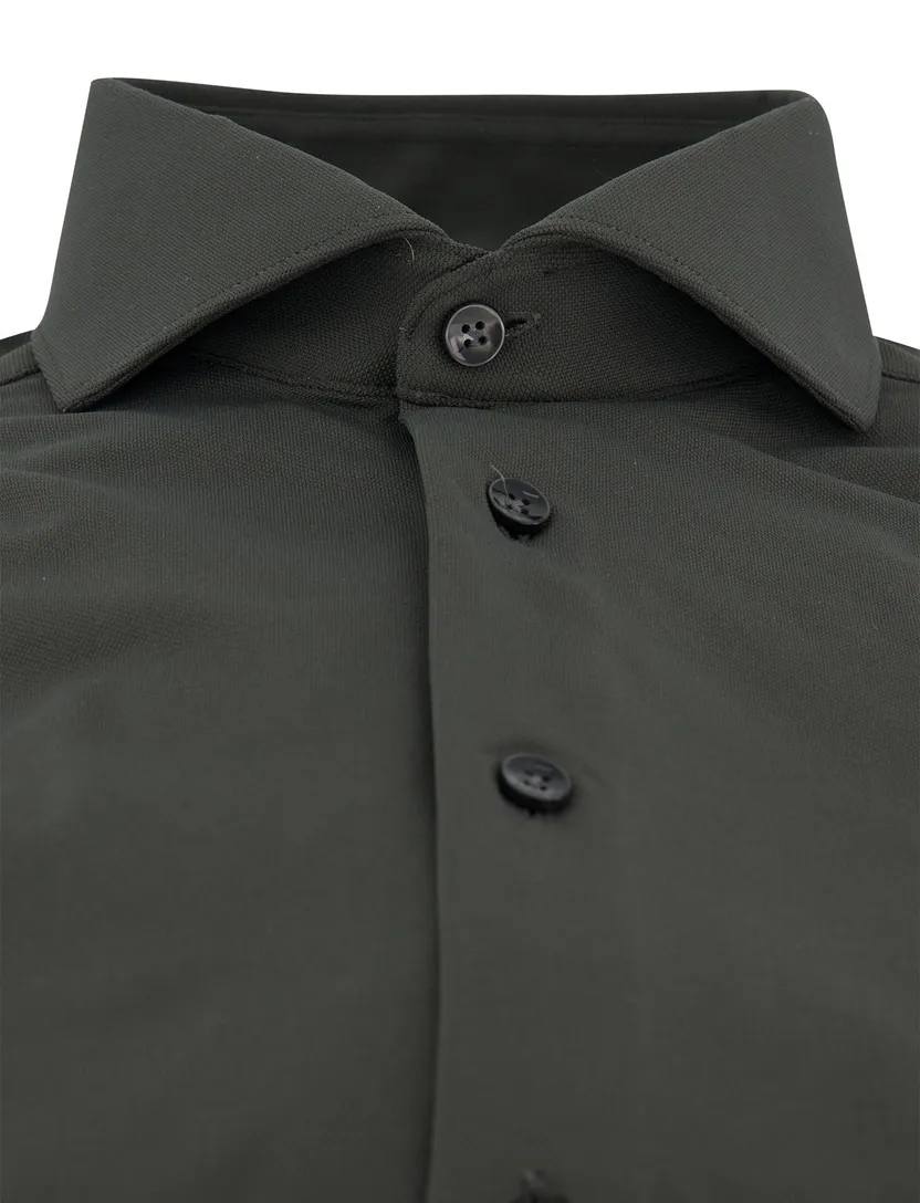 Overhemd donkergroen John Miller slim fit ml7