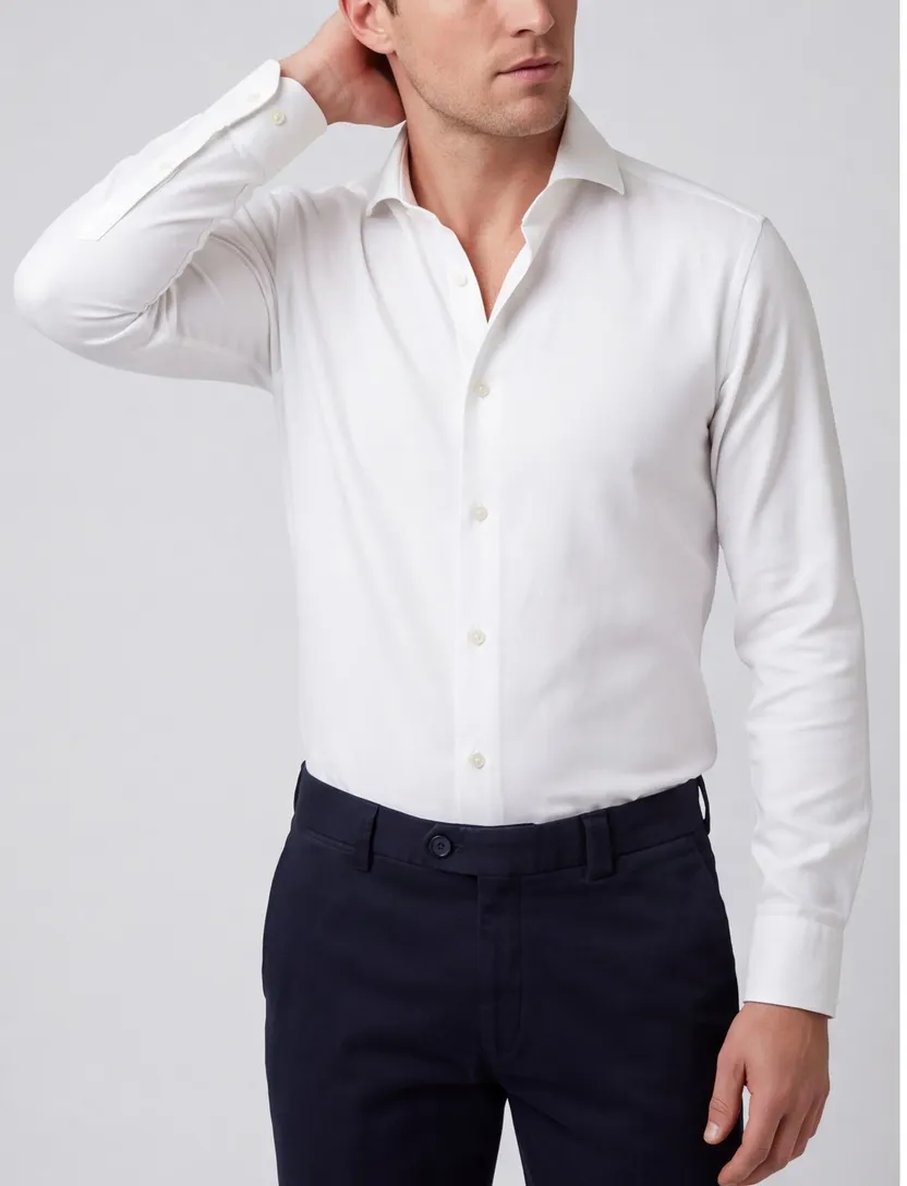 Overhemd wit slim fit John Miller ml7