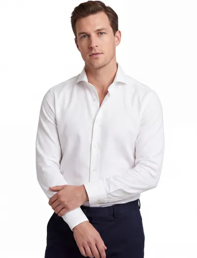 John Miller Slim fit overhemd John miller wit ml7