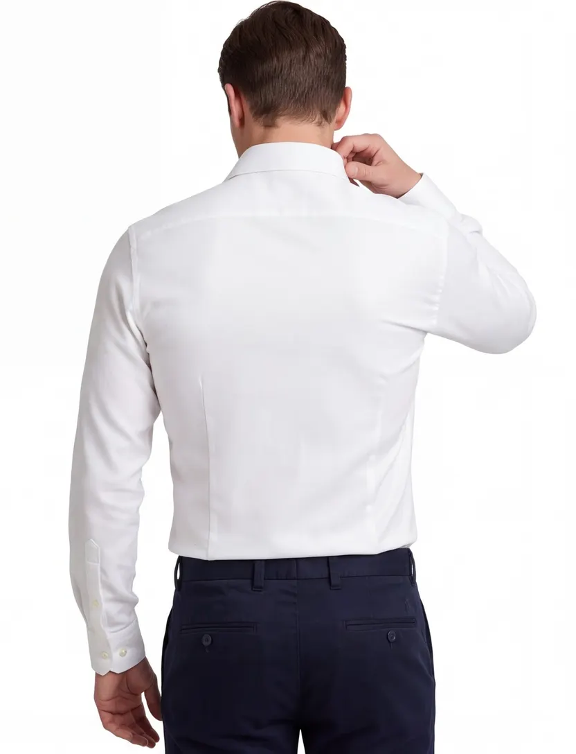 Overhemd wit slim fit John Miller ml7