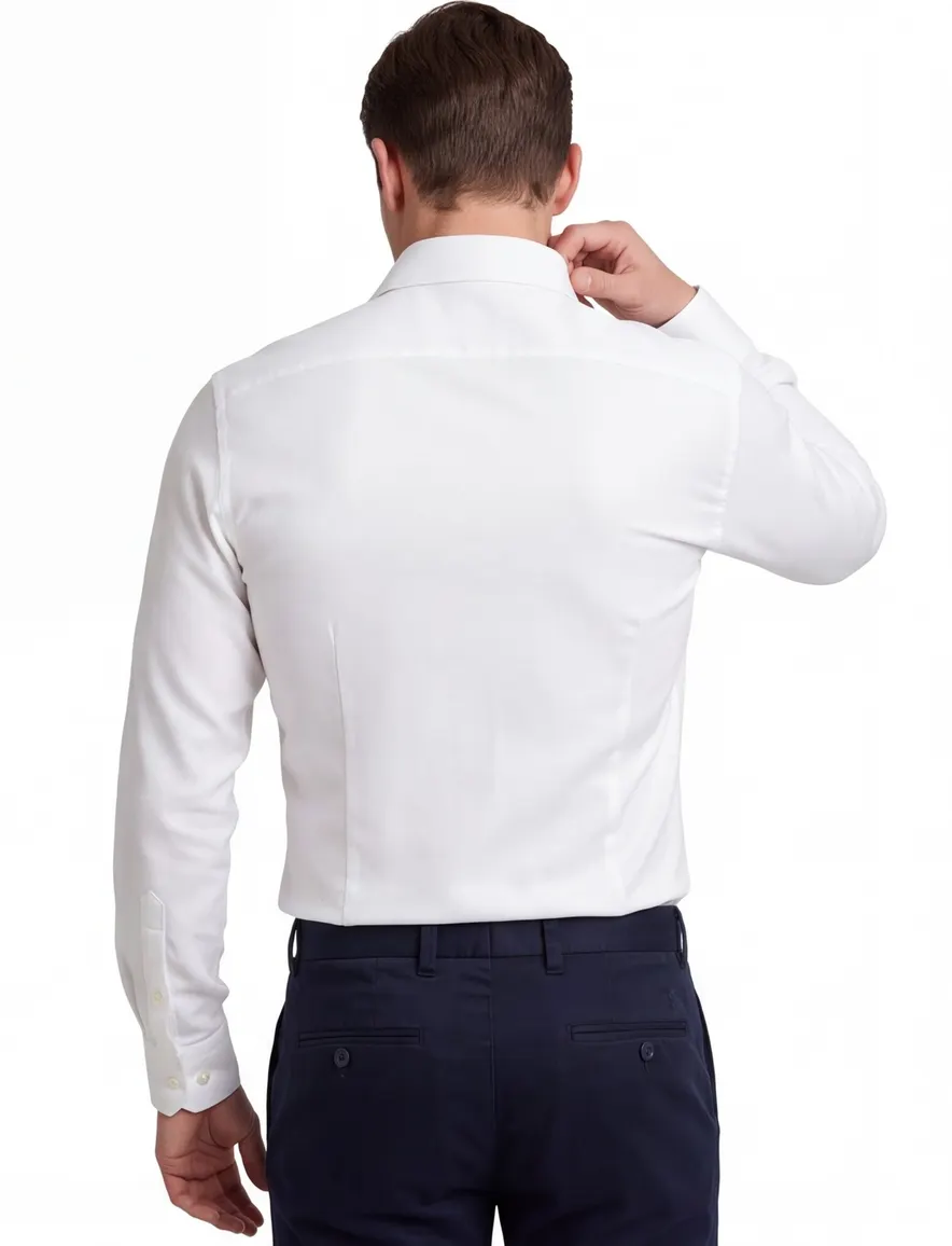 Slim fit overhemd John miller wit ml7