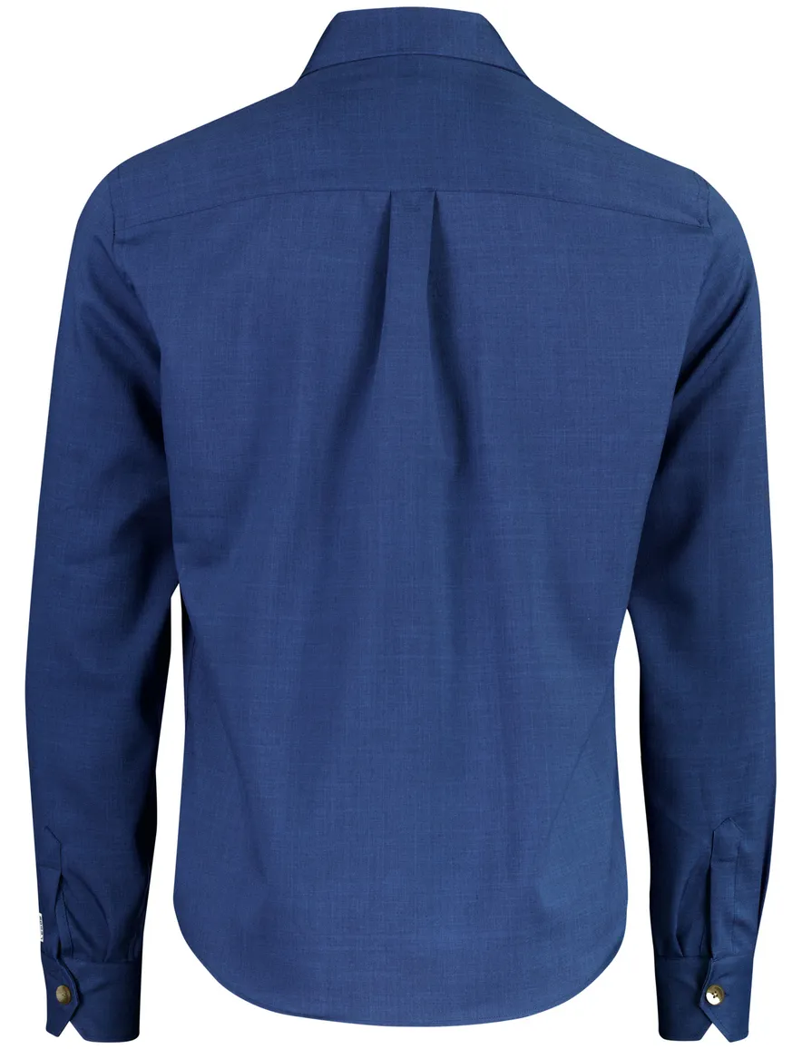 Ledub overshirt blauw met borstzakken