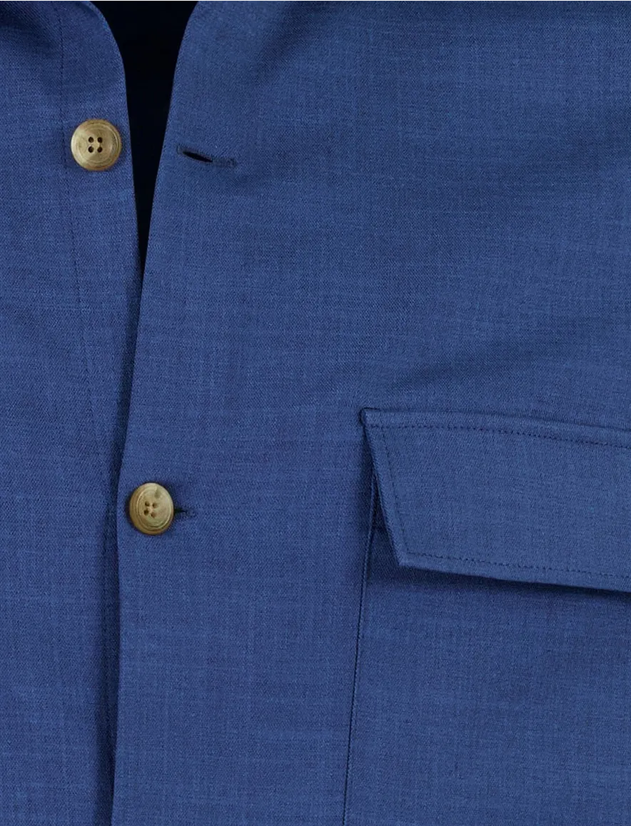 Overshirt Ledub blauw met borstzakken