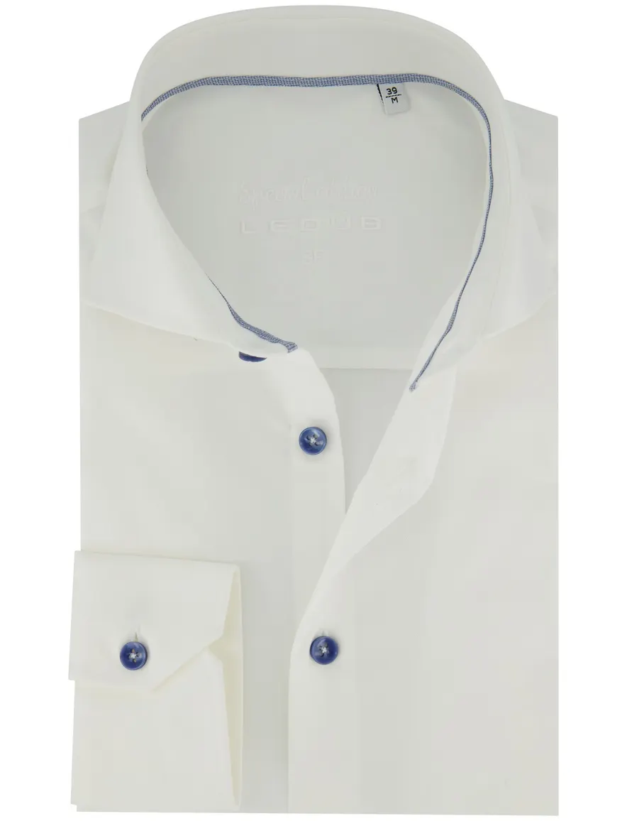 Ledub Overhemd Slim Fit donkere knoop