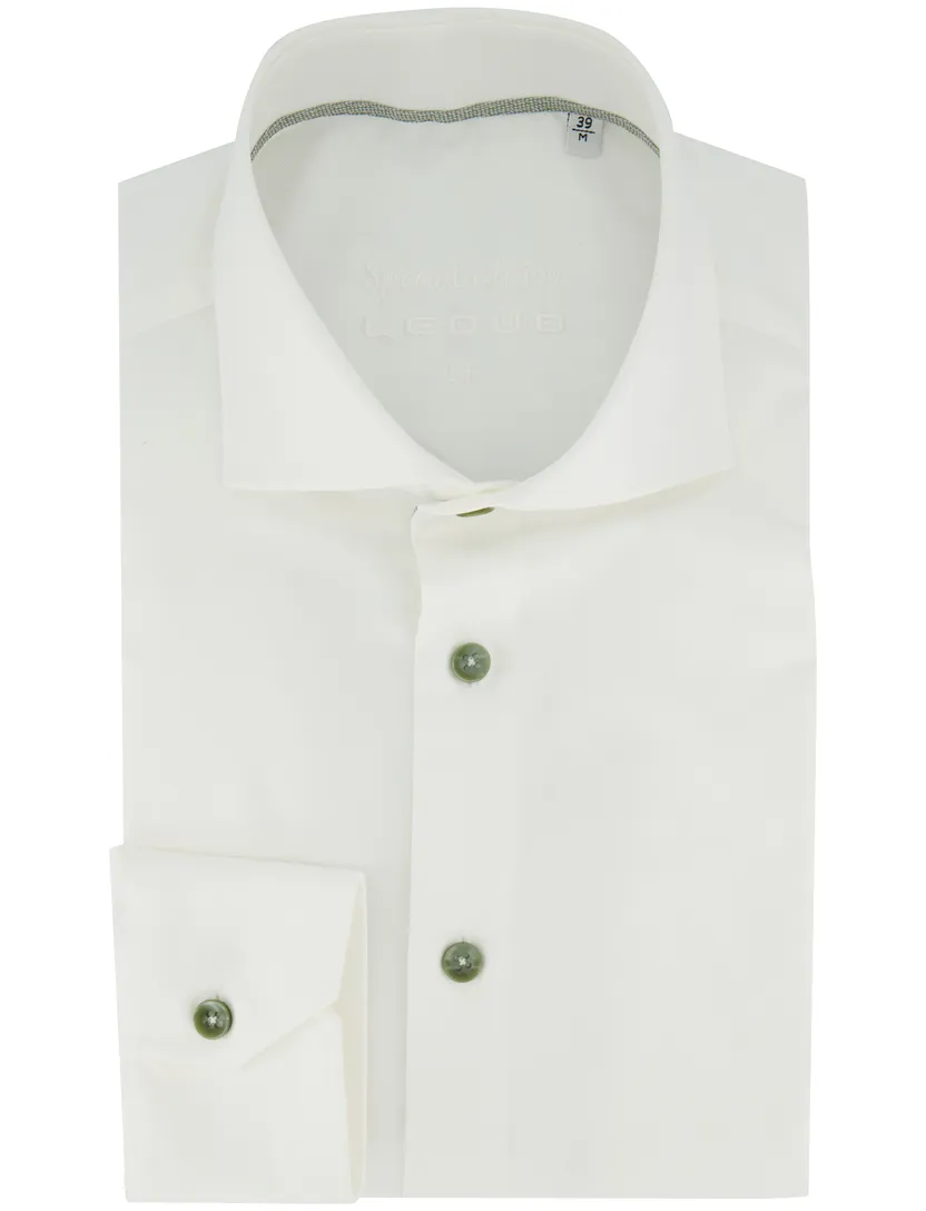 Witte overhemd Ledub Slim Fit effen