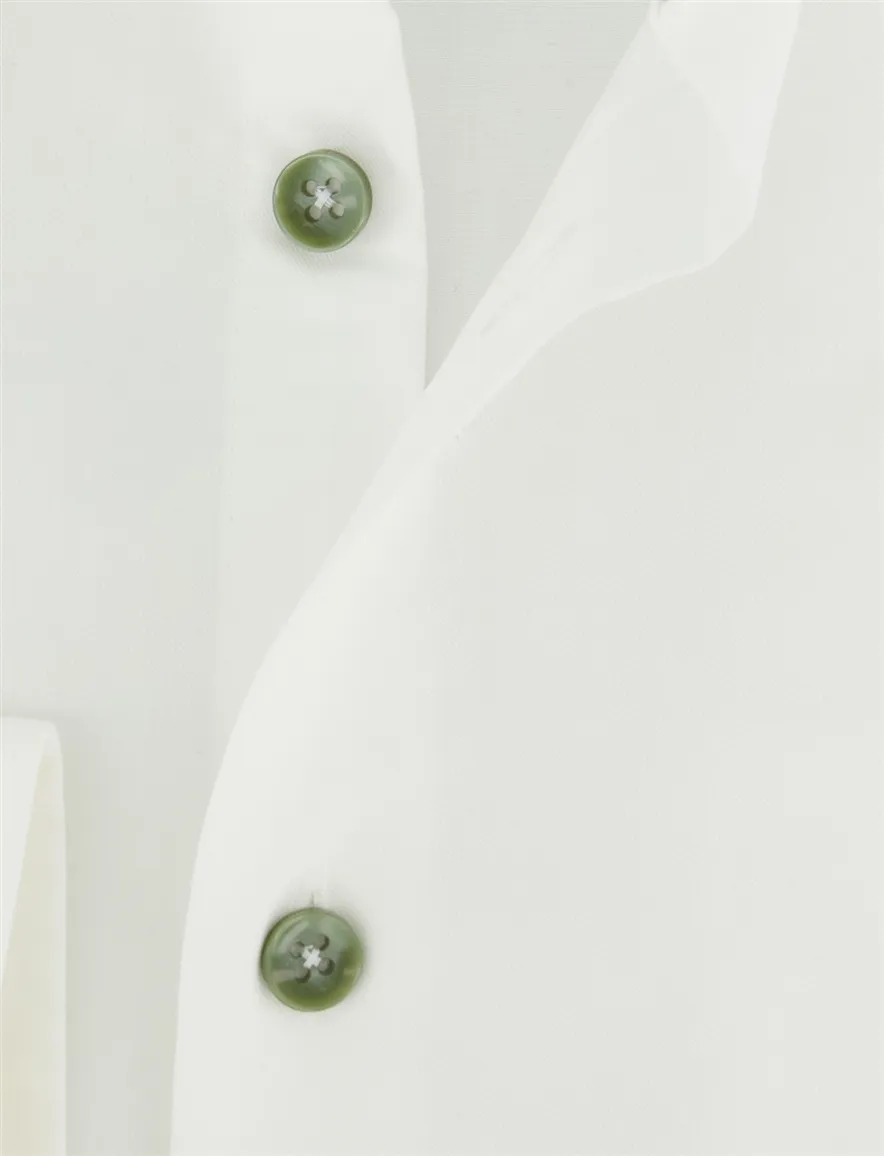 Overhemd Ledub Slim Fit wit effen katoen