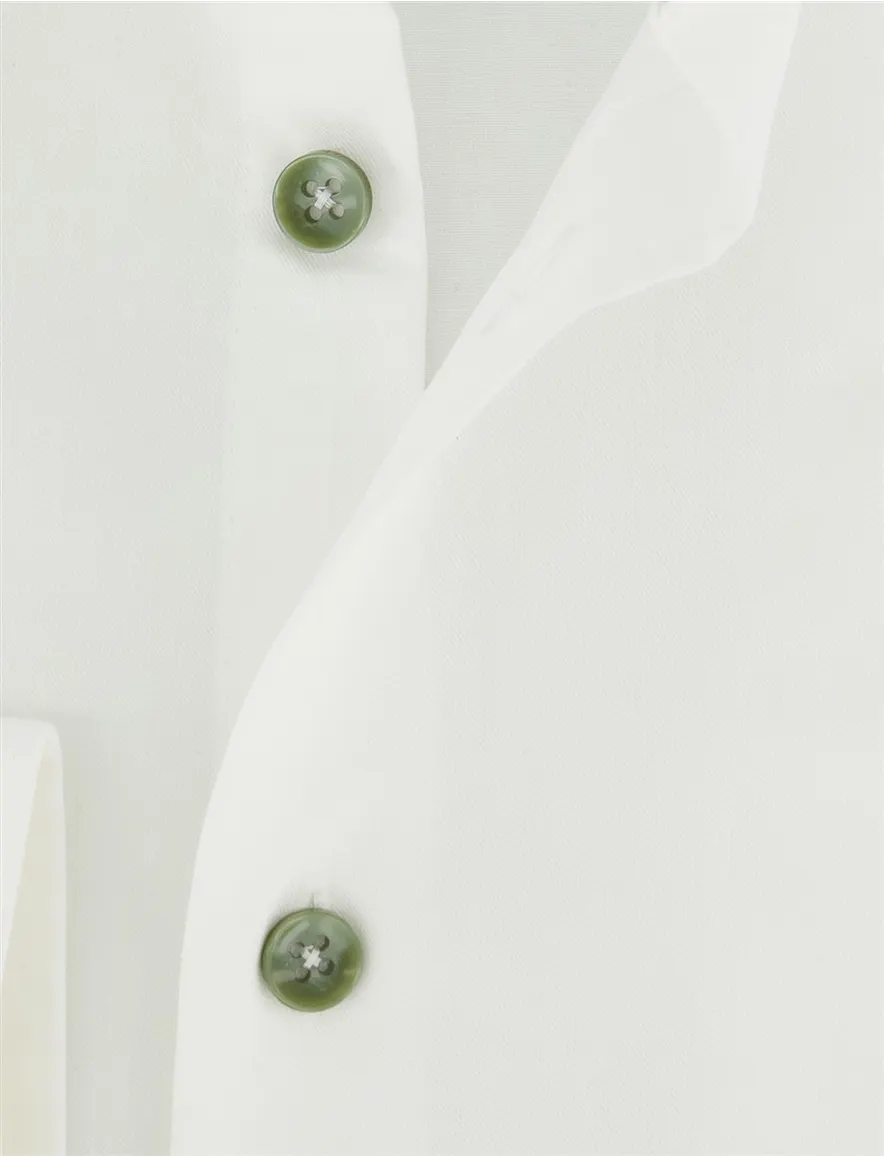 Overhemd Ledub Slim Fit wit effen katoen