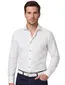 Overhemd Ledub Slim Fit wit effen katoen