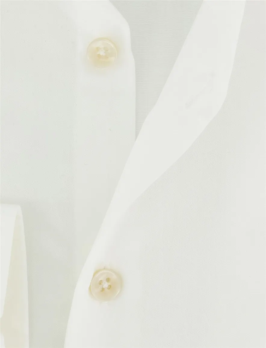 Ledub overhemd slim fit wit katoen