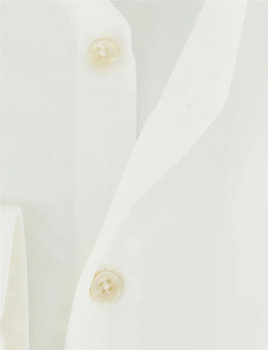 Overhemd Ledub Slim Fit wit effen katoen