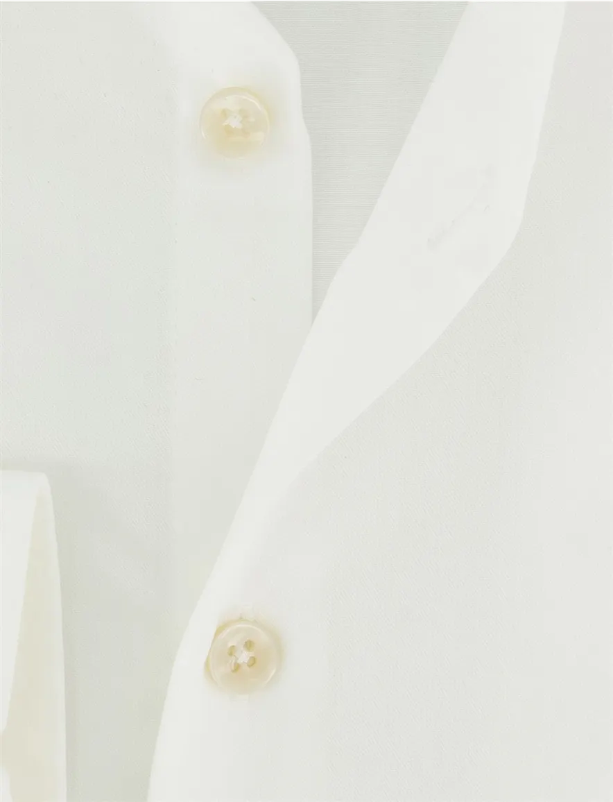 Overhemd Ledub Slim Fit wit effen katoen
