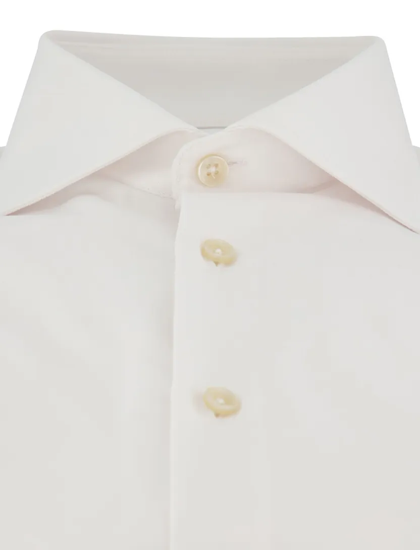 Ledub overhemd slim fit wit cutaway boord klassiek