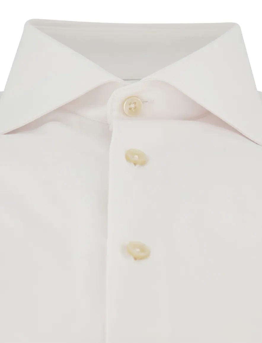 Ledub Slim Fit overhemd wit cutaway